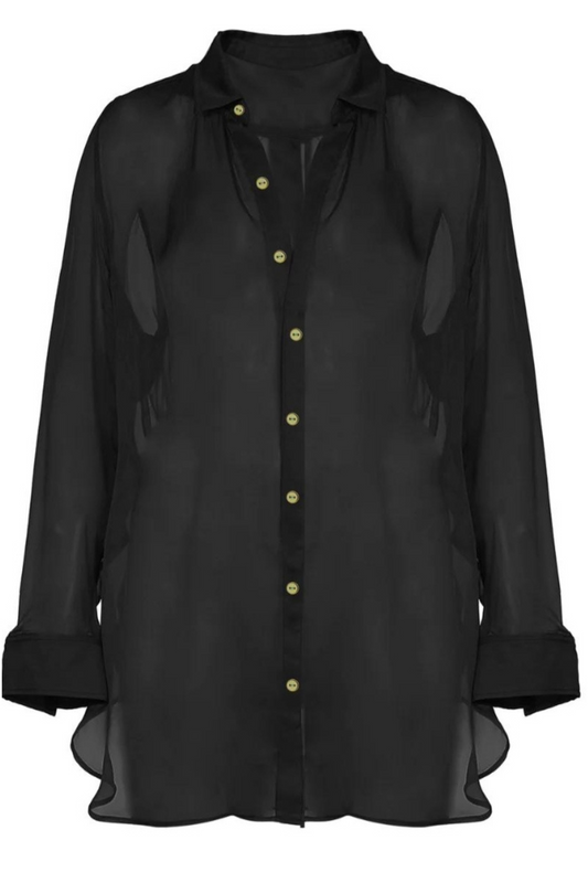 Jonas Buttoned Shirt in Black