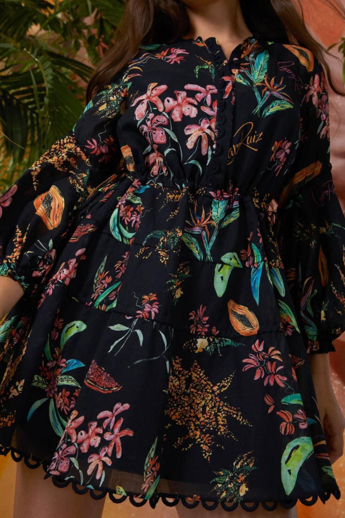 andmary Nana cable flare mini のぞかせる dress